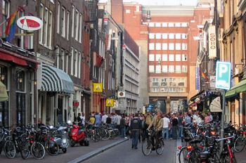 De Reguliersdwarsstraat in 2008